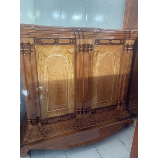 Tủ Thờ 11 trụ gỗ căm xe trơn mặt tiền gõ đỏ