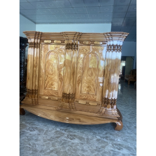 Tủ Thờ 19 trụ trơn gỗ gõ đỏ 100 %