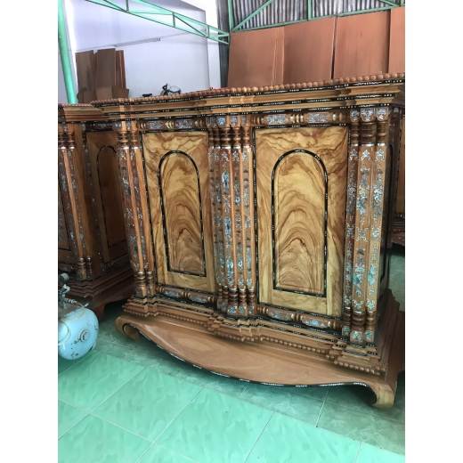 Tủ Thờ Gò Công 15 trụ gõ đỏ 100 %
