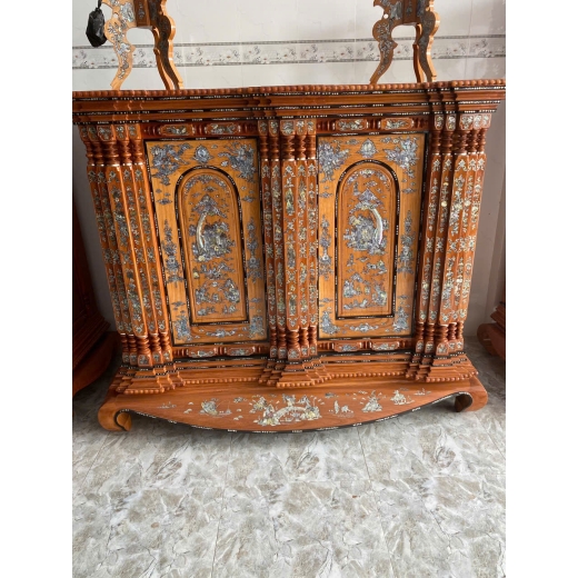 Tủ thờ 15 trụ gỗ gõ đỏ 100% ở Gò Công Đồng Tháp